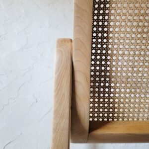 Oak and Cane Armchair - Image 2