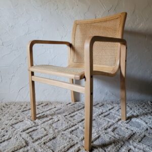 Oak and Cane Armchair - Image 3